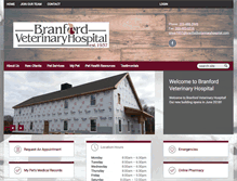 Tablet Screenshot of branfordveterinaryhospital.com